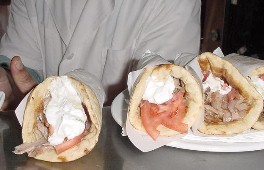 Souvlakis are the hamburgers of Greece.